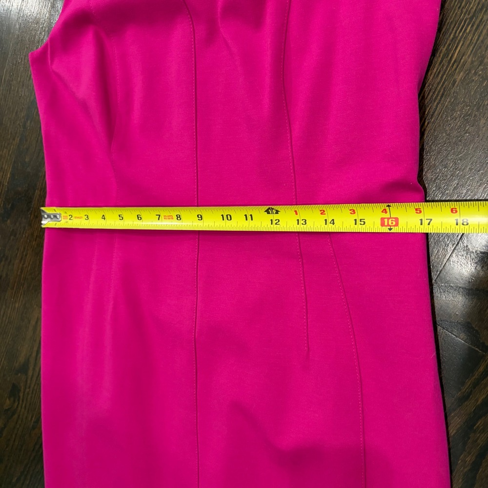 Akris Punto Sheath Dress Womens 10 Fuchsia Pink Sleeveless Jersey Office Career - Picture 11 of 12